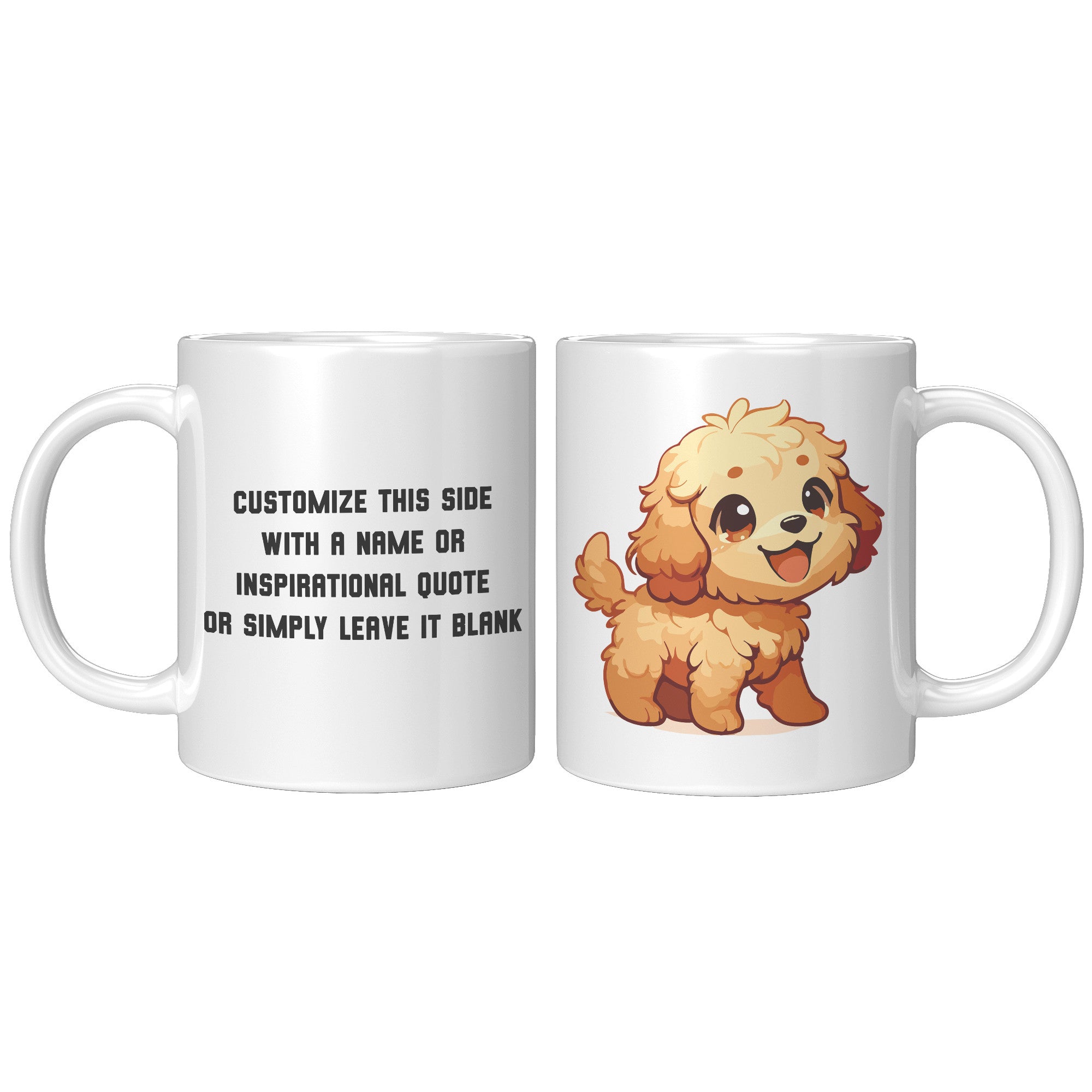 11oz Golden Retriever Cartoon Coffee Mug - Heartwarming Dog Lover Coffee Mug - Perfect Gift for Golden Owners - Friendly Pup Coffee Mug - W