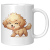 11oz Golden Retriever Cartoon Coffee Mug - Heartwarming Dog Lover Coffee Mug - Perfect Gift for Golden Owners - Friendly Pup Coffee Mug - U