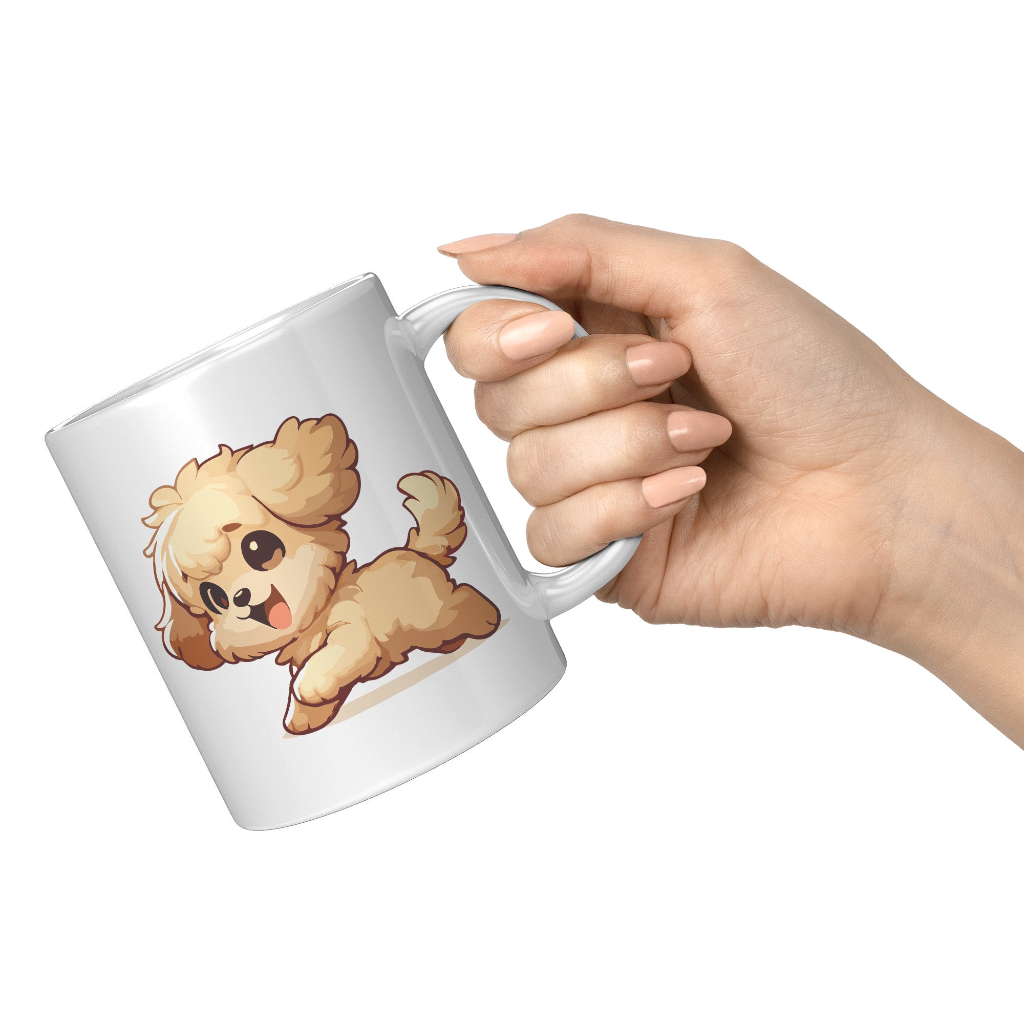 11oz Golden Retriever Cartoon Coffee Mug - Heartwarming Dog Lover Coffee Mug - Perfect Gift for Golden Owners - Friendly Pup Coffee Mug - S