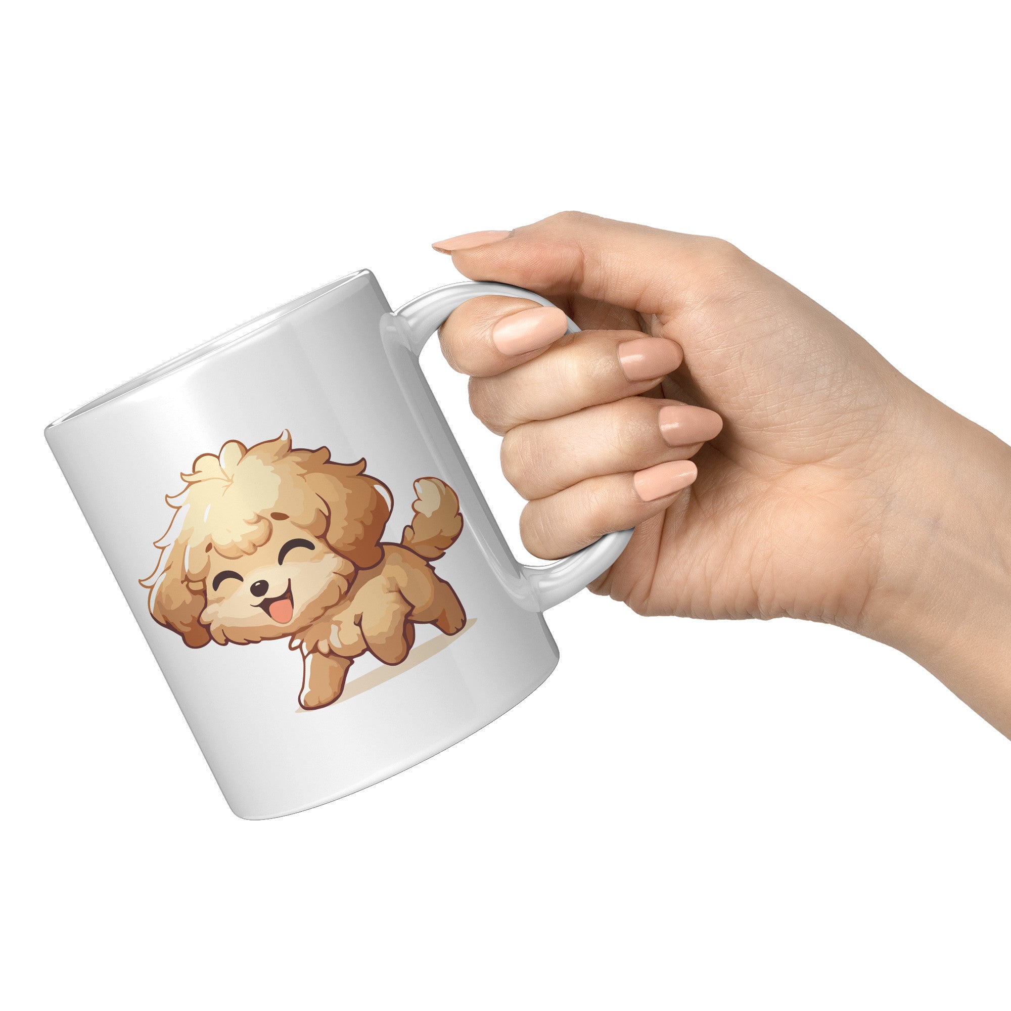 11oz Golden Retriever Cartoon Coffee Mug - Heartwarming Dog Lover Coffee Mug - Perfect Gift for Golden Owners - Friendly Pup Coffee Mug - U