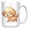 15oz Golden Retriever Cartoon Coffee Mug - Heartwarming Dog Lover Coffee Mug - Perfect Gift for Golden Owners - Friendly Pup Coffee Mug - U1