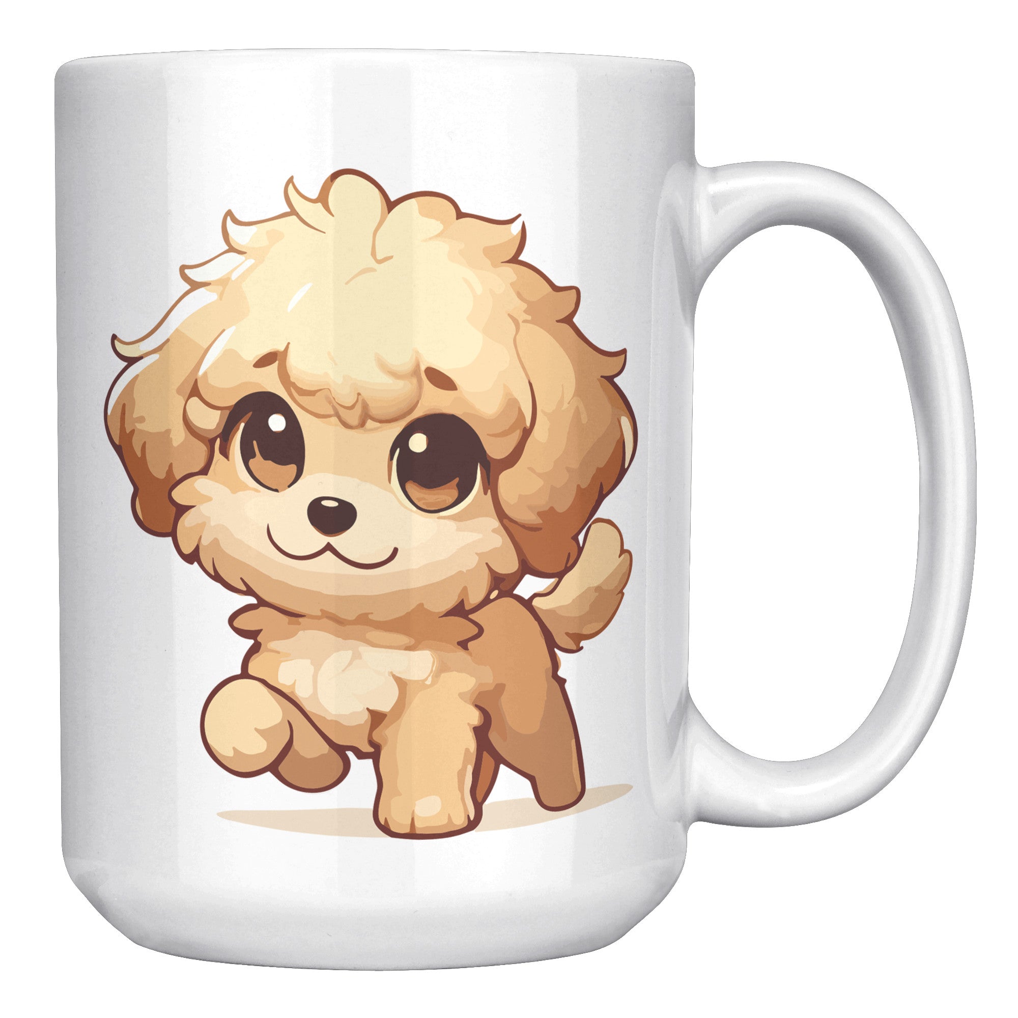 15oz Golden Retriever Cartoon Coffee Mug - Heartwarming Dog Lover Coffee Mug - Perfect Gift for Golden Owners - Friendly Pup Coffee Mug - Q1