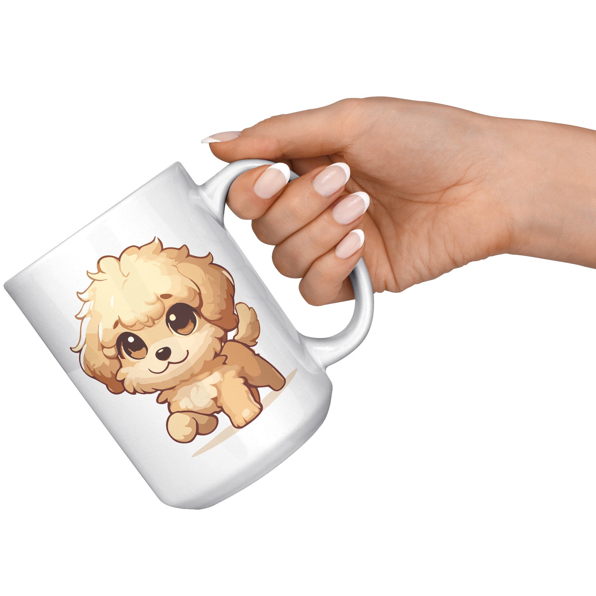 15oz Golden Retriever Cartoon Coffee Mug - Heartwarming Dog Lover Coffee Mug - Perfect Gift for Golden Owners - Friendly Pup Coffee Mug - Q1