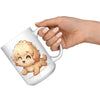 15oz Golden Retriever Cartoon Coffee Mug - Heartwarming Dog Lover Coffee Mug - Perfect Gift for Golden Owners - Friendly Pup Coffee Mug - T1