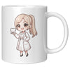 11 oz Custom Cartoon Dentist DDS Coffee Mug - Adorable Dental Cartoon Cup - Fun Gift for Dentists & Dental Students - Smile-Inspiring Morning Brew Holder -EE