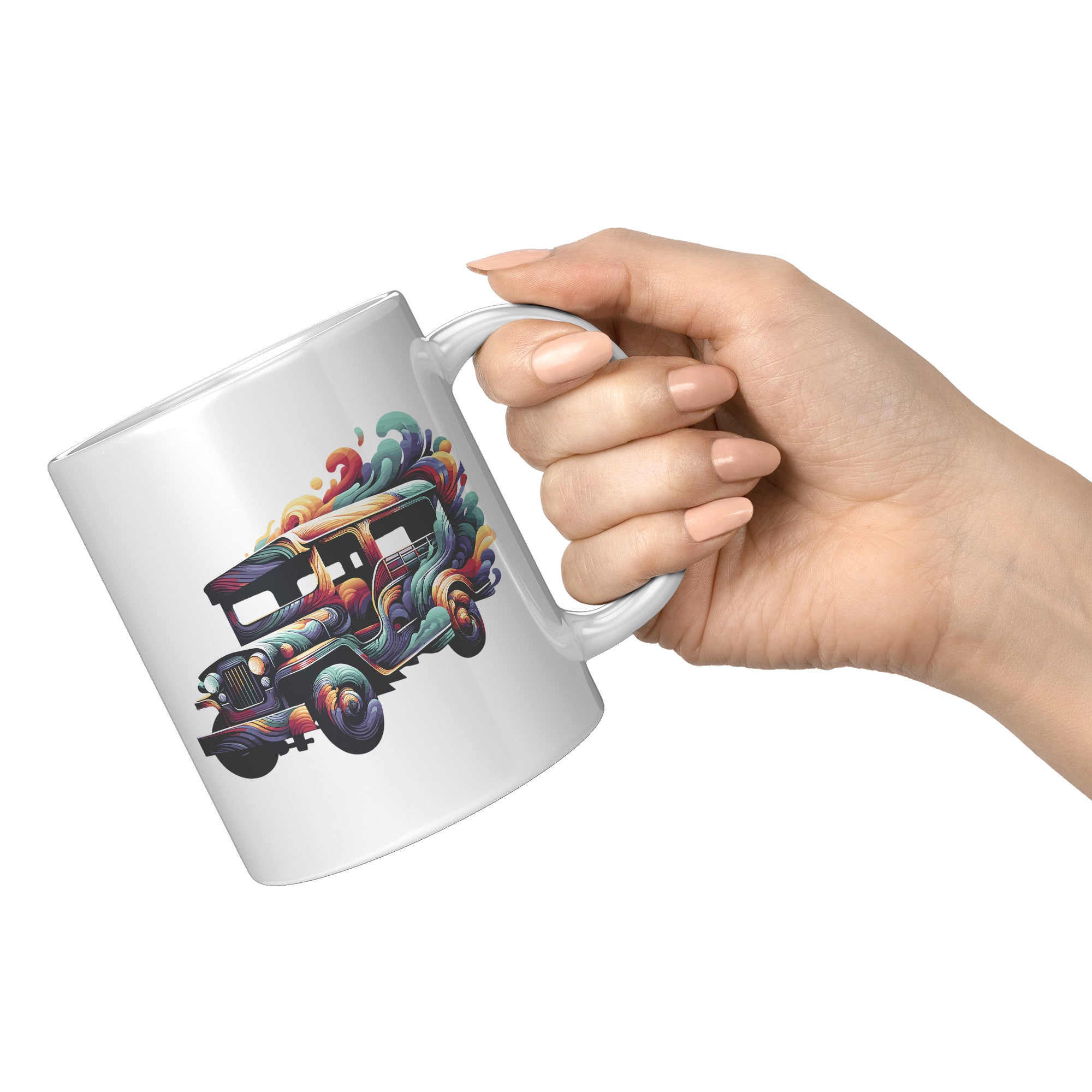 Iconic Jeepney Coffee Mug - Celebrate Filipino Culture - Unique Philippines-Inspired Cup - Perfect Gift for Pinoy Pride! - L