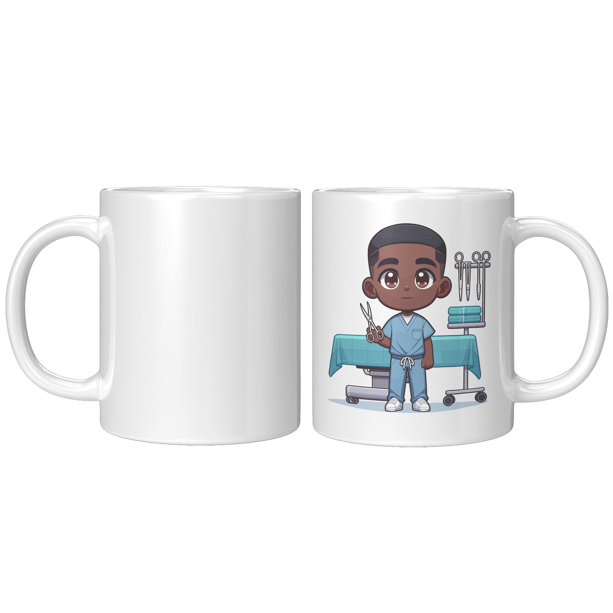 11 oz Custom RN Nurse Gift Coffee Mug - Cute Cartoon Nurse Design - Perfect for Nurse's Day, Birthdays, Graduations - Durable & Fun Mug for Everyday Heroes