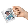11 oz Custom RN Nurse Gift Coffee Mug - Cute Cartoon Nurse Design - Perfect for Nurse's Day, Birthdays, Graduations - Durable & Fun Mug for Everyday Heroes