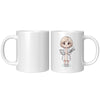 11 oz Custom Cartoon Dentist DDS Coffee Mug - Adorable Dental Cartoon Cup - Fun Gift for Dentists & Dental Students - Smile-Inspiring Morning Brew Holder -EE