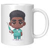 11 oz Custom RN Nurse Gift Coffee Mug - Cute Cartoon Nurse Design - Perfect for Nurse's Day, Birthdays, Graduations - Durable & Fun Mug for Everyday Heroes