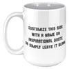 Male Runner Inspirational Mug - Motivational Running Quotes Cup - Perfect Gift for Marathon Men - Runner's Daily Dose of Determination - A1