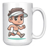 Male Runner Inspirational Mug - Motivational Running Quotes Cup - Perfect Gift for Marathon Men - Runner's Daily Dose of Determination - A1