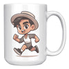 Male Runner Inspirational Mug - Motivational Running Quotes Cup - Perfect Gift for Marathon Men - Runner's Daily Dose of Determination - D1