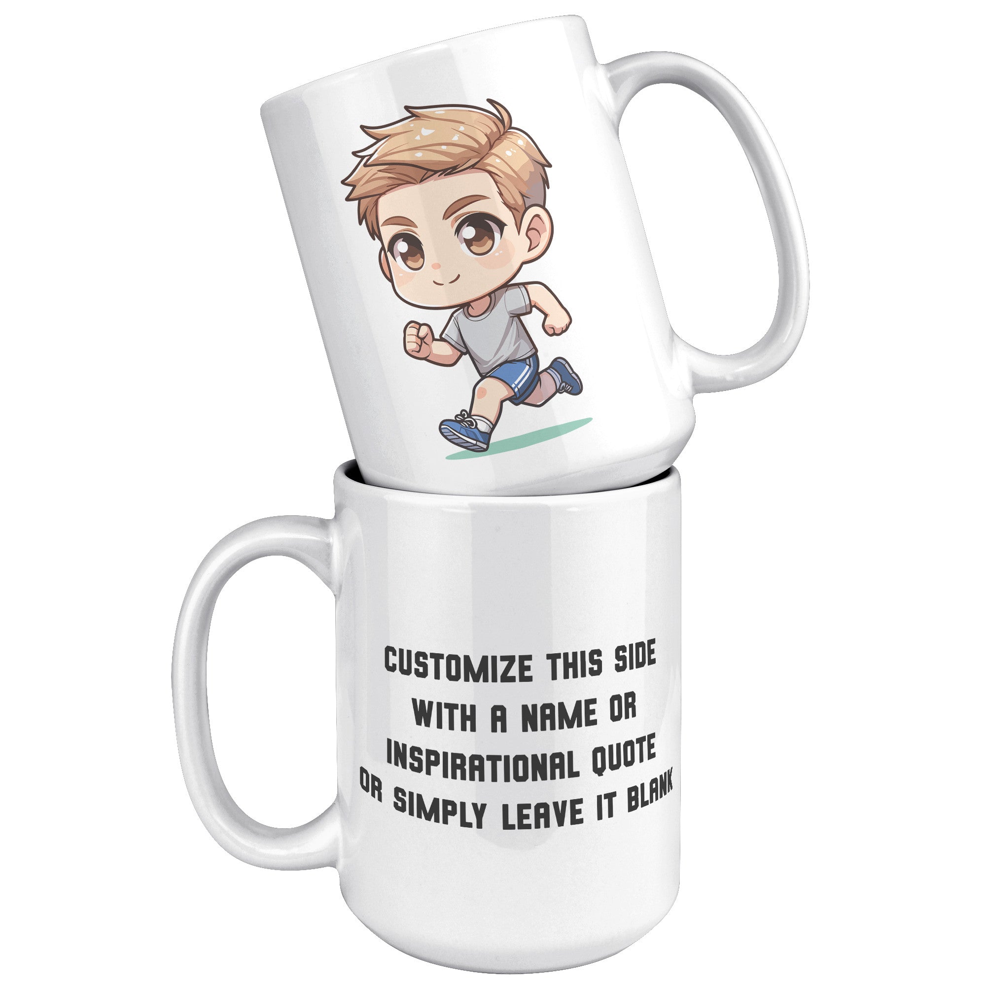 Male Runner Inspirational Mug - Motivational Running Quotes Cup - Perfect Gift for Marathon Men - Runner's Daily Dose of Determination - E1