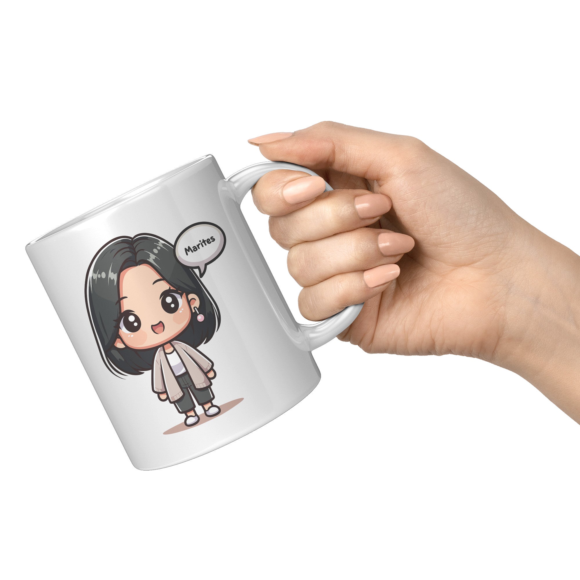 "Marites Gossip Queen Coffee Mug - Cute Cartoon 'Ano Ang Latest?' Cup - Perfect Chismosa Gift - Filipino Slang Tea Mug" - D