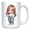 Load image into Gallery viewer, &quot;Marites Gossip Queen Coffee Mug - Cute Cartoon &#39;Ano Ang Latest?&#39; Cup - Perfect Chismosa Gift - Filipino Slang Tea Mug&quot; - BBBB1