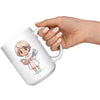 15 oz Custom Cartoon Dentist DDS Coffee Mug - Adorable Dental Cartoon Cup - Fun Gift for Dentists & Dental Students - Smile-Inspiring Morning Brew Holder -EE