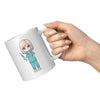 11 oz Custom RN Nurse Gift Coffee Mug - Cute Cartoon Nurse Design - Perfect for Nurse's Day, Birthdays, Graduations - Durable & Fun Mug for Everyday Heroes