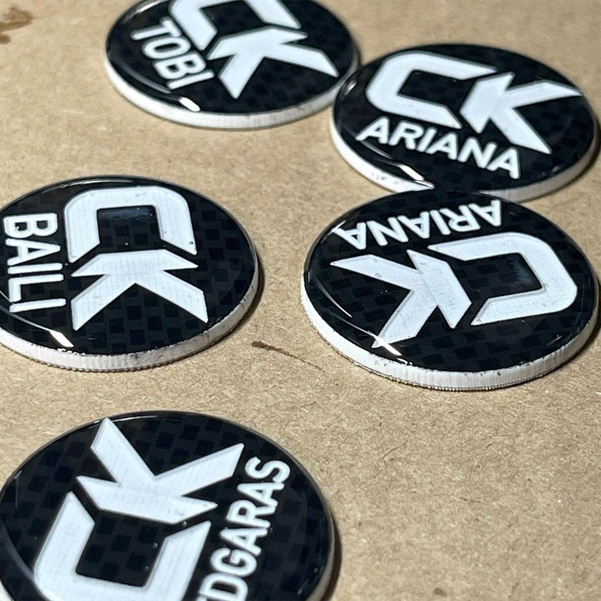 Custom Pickleball Paddle Butt Caps/ Tennis End Caps - 2 for $20 – Personalized • 3D Epoxy protection • Multiple Colors