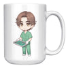 15 oz Custom RN Nurse Gift Coffee Mug - Cute Cartoon Nurse Design - Perfect for Nurse's Day, Birthdays, Graduations - Durable & Fun Mug for Everyday Heroes