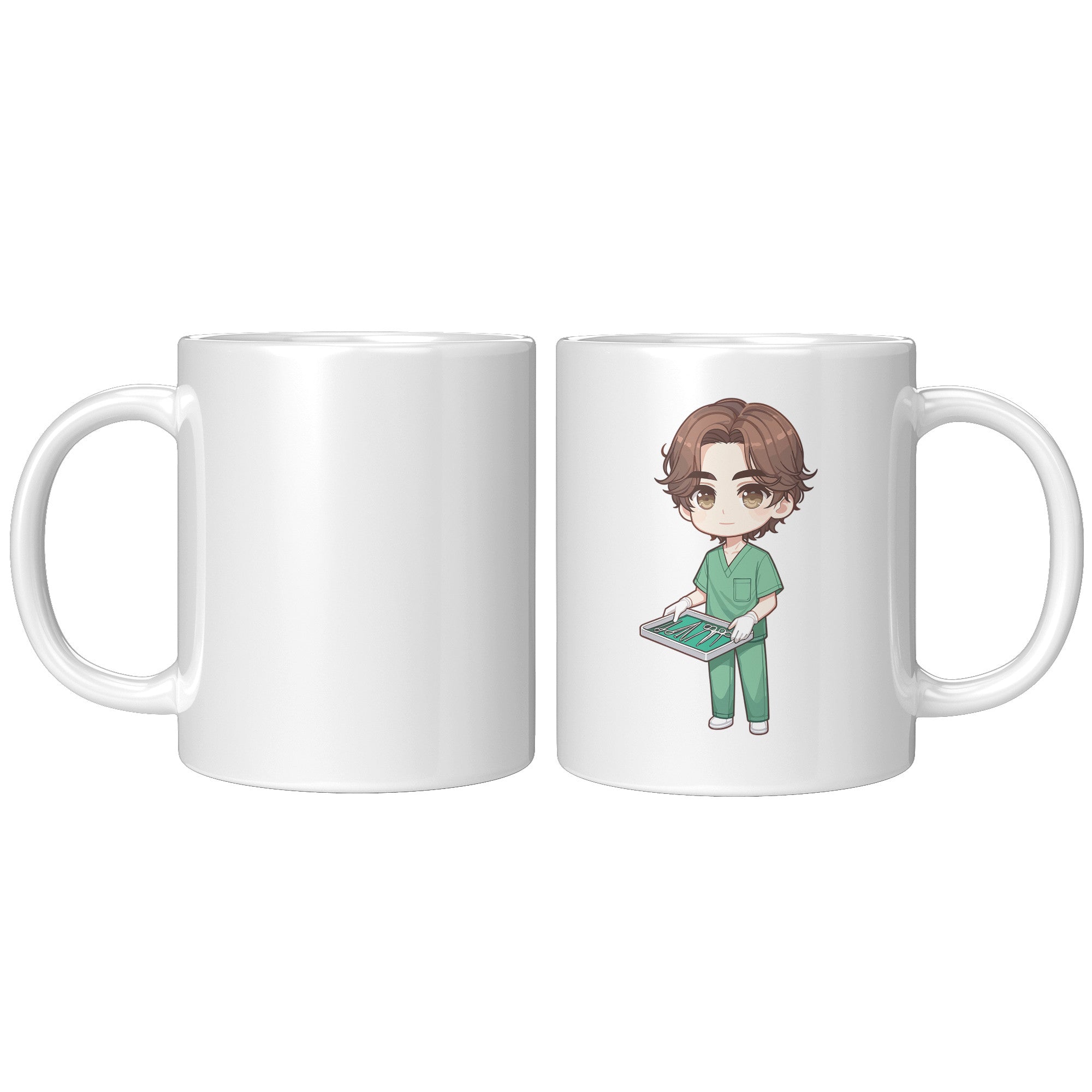 11 oz Custom RN Nurse Gift Coffee Mug - Cute Cartoon Nurse Design - Perfect for Nurse's Day, Birthdays, Graduations - Durable & Fun Mug for Everyday Heroes