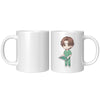 11 oz Custom RN Nurse Gift Coffee Mug - Cute Cartoon Nurse Design - Perfect for Nurse's Day, Birthdays, Graduations - Durable & Fun Mug for Everyday Heroes