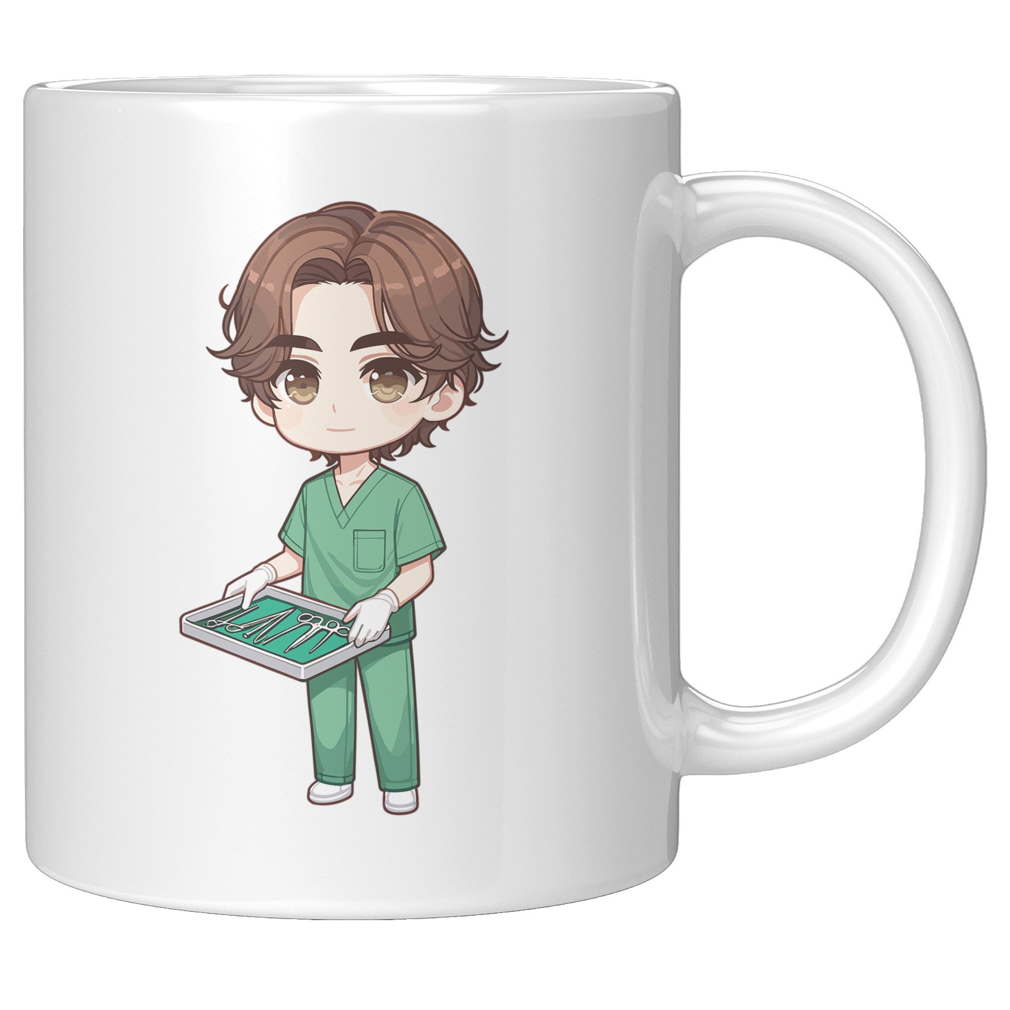 11 oz Custom RN Nurse Gift Coffee Mug - Cute Cartoon Nurse Design - Perfect for Nurse's Day, Birthdays, Graduations - Durable & Fun Mug for Everyday Heroes