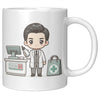 11oz Custom Pharmacist Character Coffee Mug - Cute Pharmacy Cartoon Cup - Perfect Gift for Pharmacists & Pharmacy Techs - Fun Prescription for Your Coffee! - A
