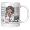 11oz Custom Pharmacist Character Coffee Mug - Cute Pharmacy Cartoon Cup - Perfect Gift for Pharmacists & Pharmacy Techs - Fun Prescription for Your Coffee! - A