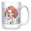 Load image into Gallery viewer, 15oz Custom Pharmacist Character Coffee Mug - Cute Pharmacy Cartoon Cup - Perfect Gift for Pharmacists &amp; Pharmacy Techs - Fun Prescription for Your Coffee! - A1