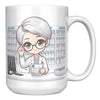 15oz Custom Pharmacist Character Coffee Mug - Cute Pharmacy Cartoon Cup - Perfect Gift for Pharmacists & Pharmacy Techs - Fun Prescription for Your Coffee! - A1