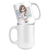 Load image into Gallery viewer, 15oz Custom Pharmacist Character Coffee Mug - Cute Pharmacy Cartoon Cup - Perfect Gift for Pharmacists &amp; Pharmacy Techs - Fun Prescription for Your Coffee! - A1