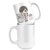 15oz Custom Pharmacist Character Coffee Mug - Cute Pharmacy Cartoon Cup - Perfect Gift for Pharmacists & Pharmacy Techs - Fun Prescription for Your Coffee! - A1