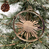 Philippine Sun Christmas Ornament – Gold Mirror Acrylic | Rose Gold or Yellow Gold | Personalized Filipino Parol-Inspired Décor