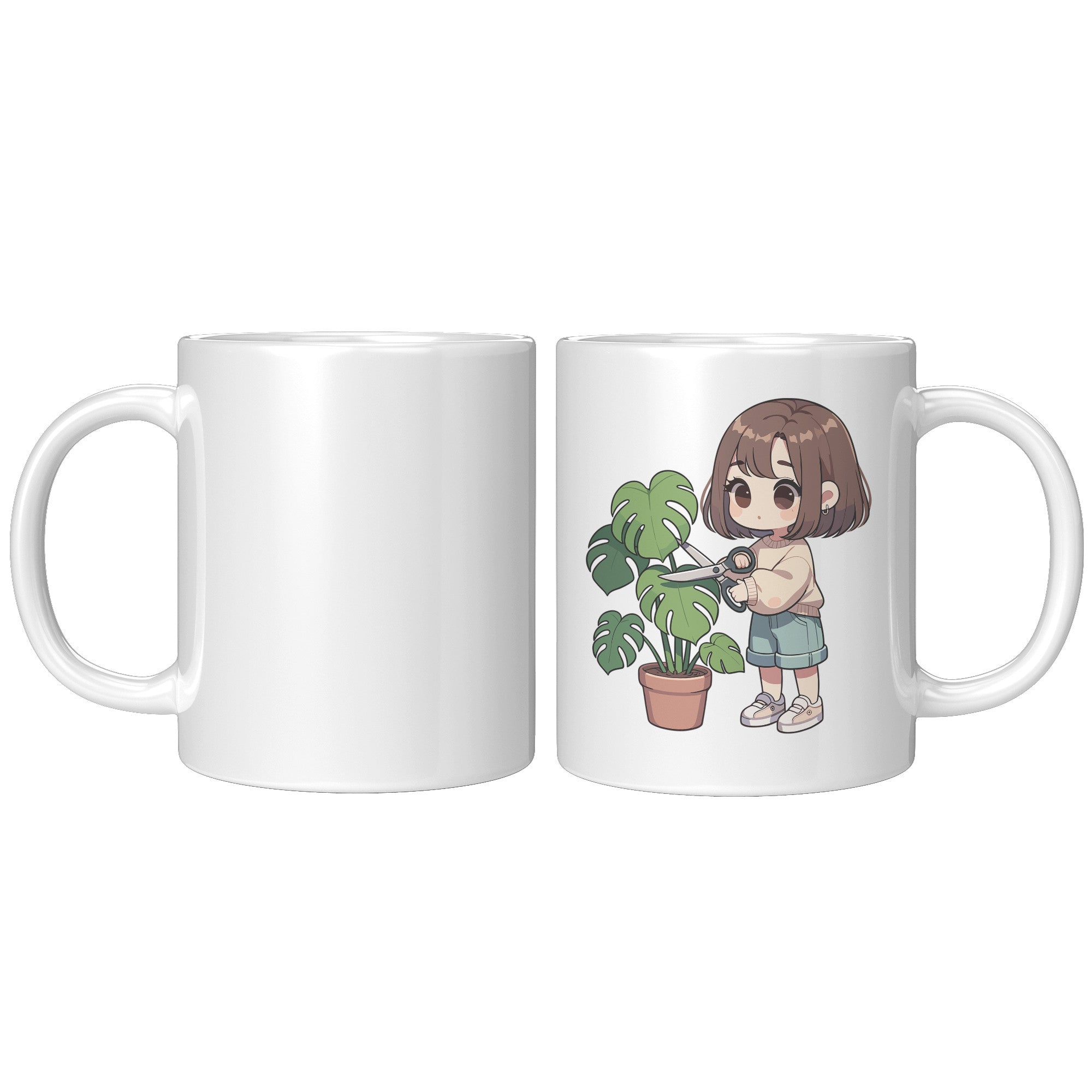 Plantita Coffee Mug - Cartoon Plant Lover Cup - Perfect Gift for Filipino Plant Moms - Auntie's Gardening Mug - G
