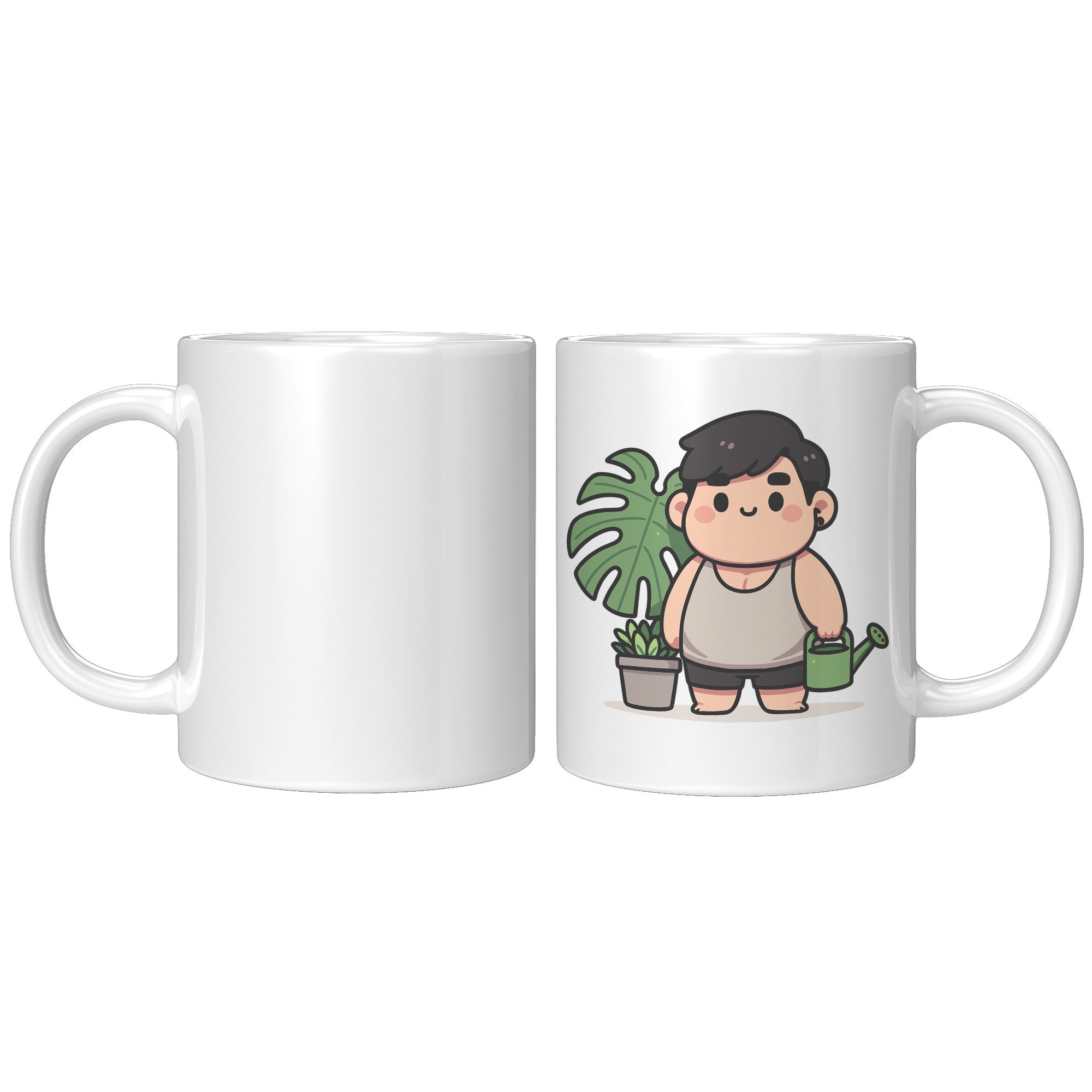 Plantito Coffee Mug - Cartoon Plant Enthusiast Cup - Ideal Gift for Filipino Plant Dads - Uncle's Gardening Mug - H