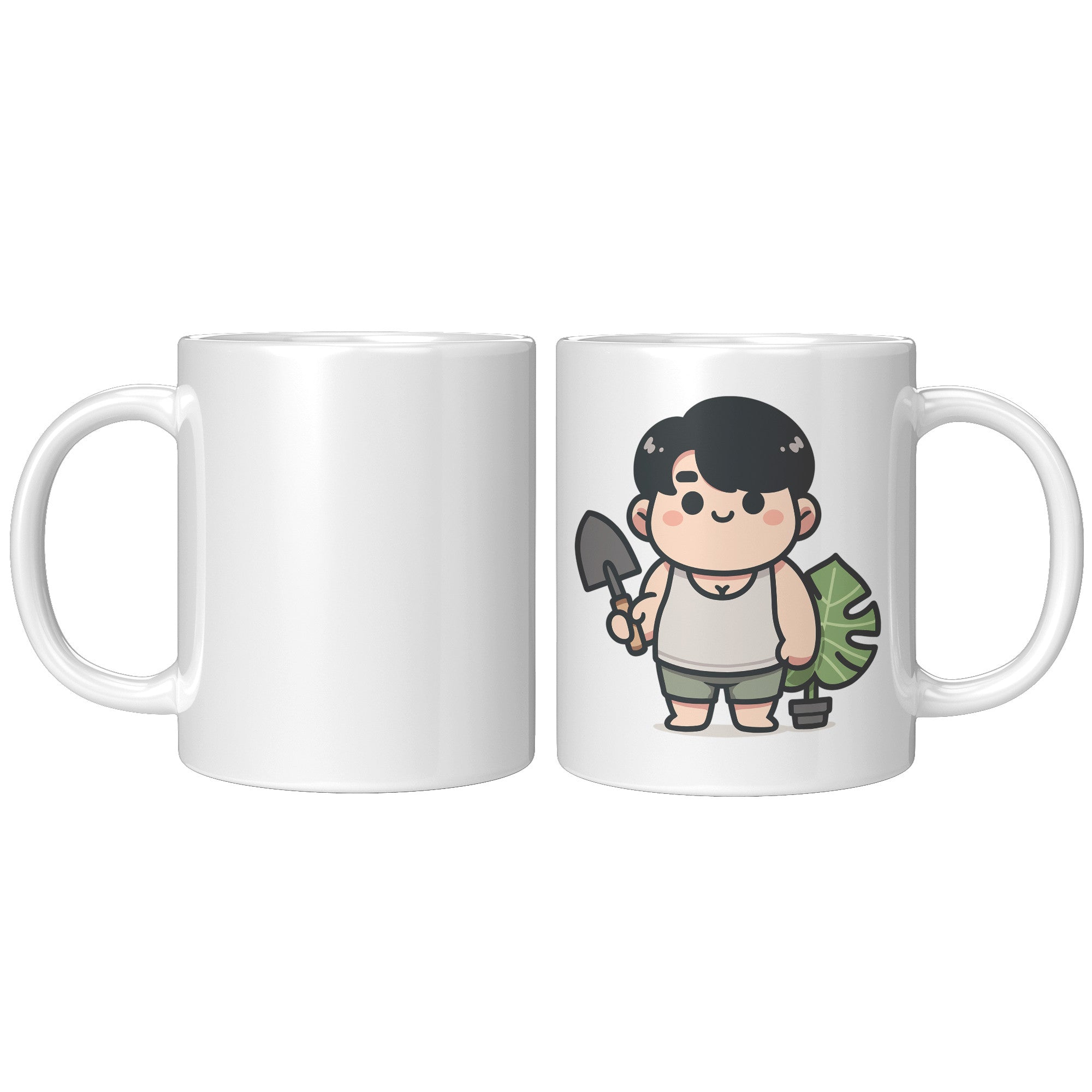 Plantito Coffee Mug - Cartoon Plant Enthusiast Cup - Ideal Gift for Filipino Plant Dads - Uncle's Gardening Mug - J