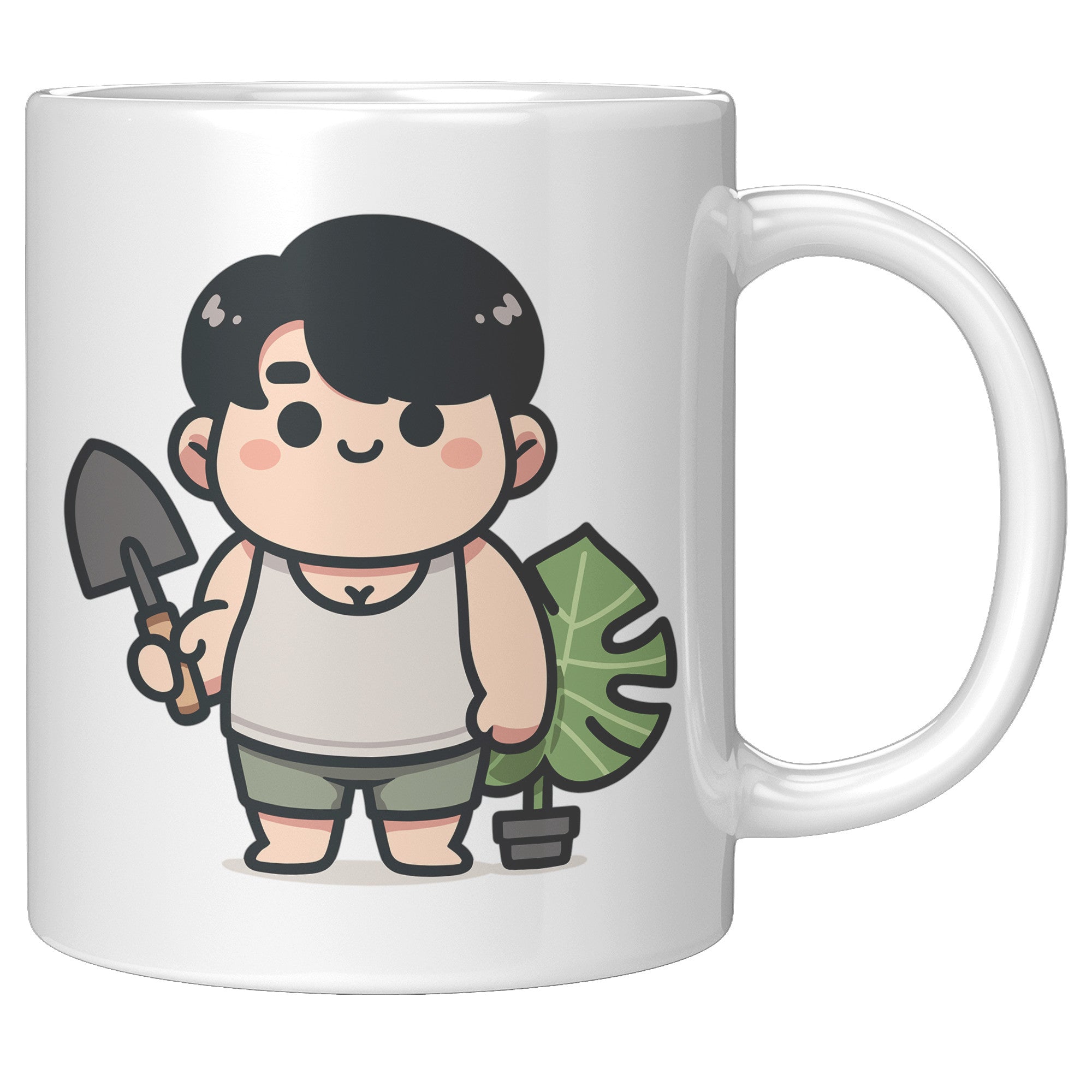 Plantito Coffee Mug - Cartoon Plant Enthusiast Cup - Ideal Gift for Filipino Plant Dads - Uncle's Gardening Mug - J