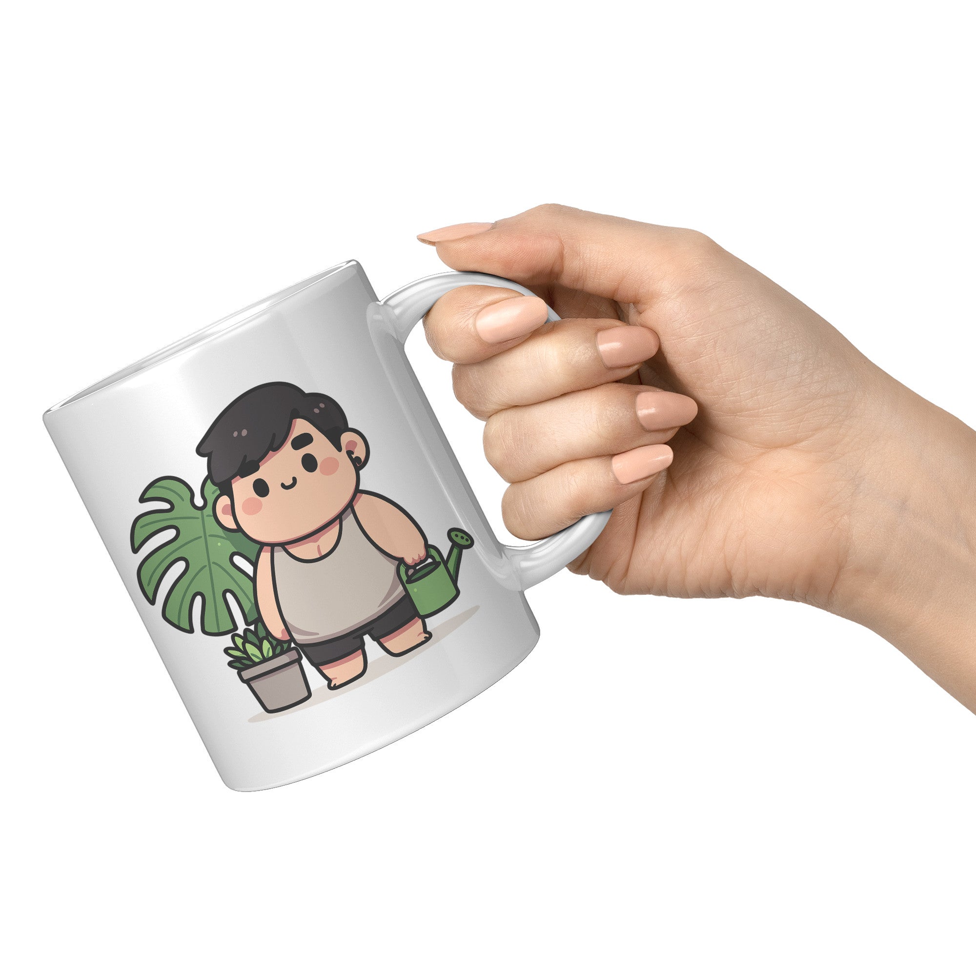 Plantito Coffee Mug - Cartoon Plant Enthusiast Cup - Ideal Gift for Filipino Plant Dads - Uncle's Gardening Mug - H
