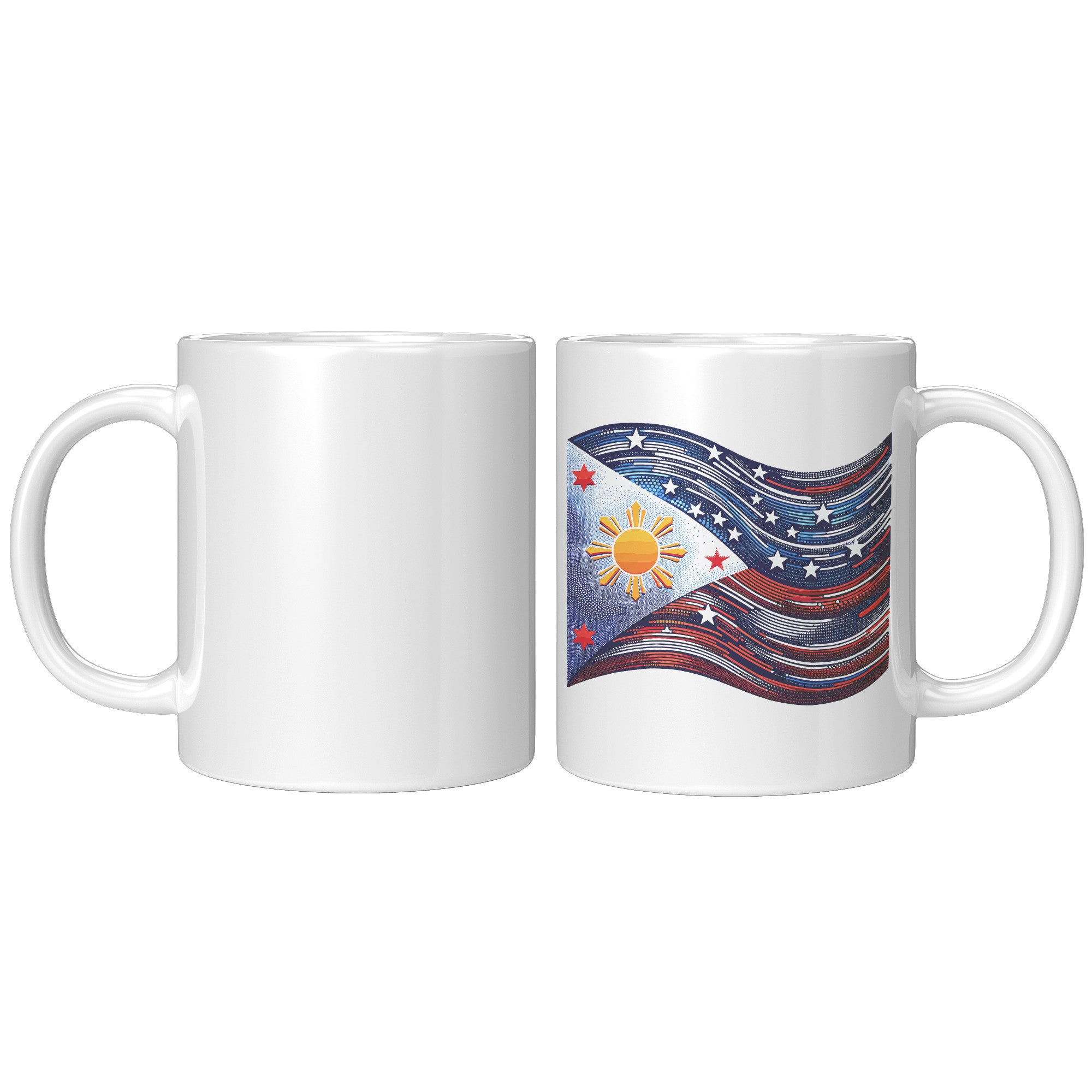Proudly Pinoy Coffee Mug - Vibrant Filipino Flag Design - Patriotic Gift for Filipinos - Celebrate Heritage with Every Sip!" - O