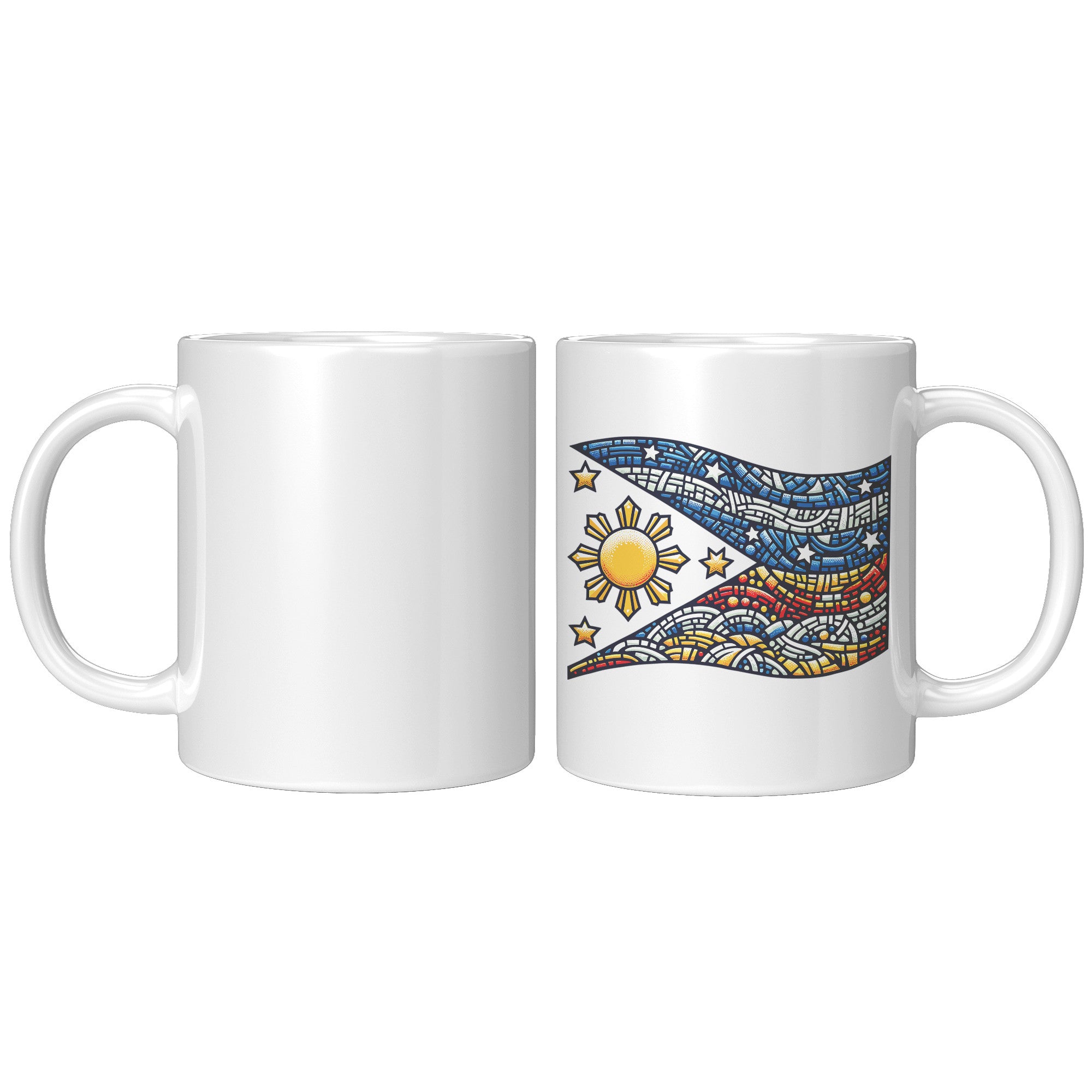 Proudly Pinoy Coffee Mug - Vibrant Filipino Flag Design - Patriotic Gift for Filipinos - Celebrate Heritage with Every Sip!" - F