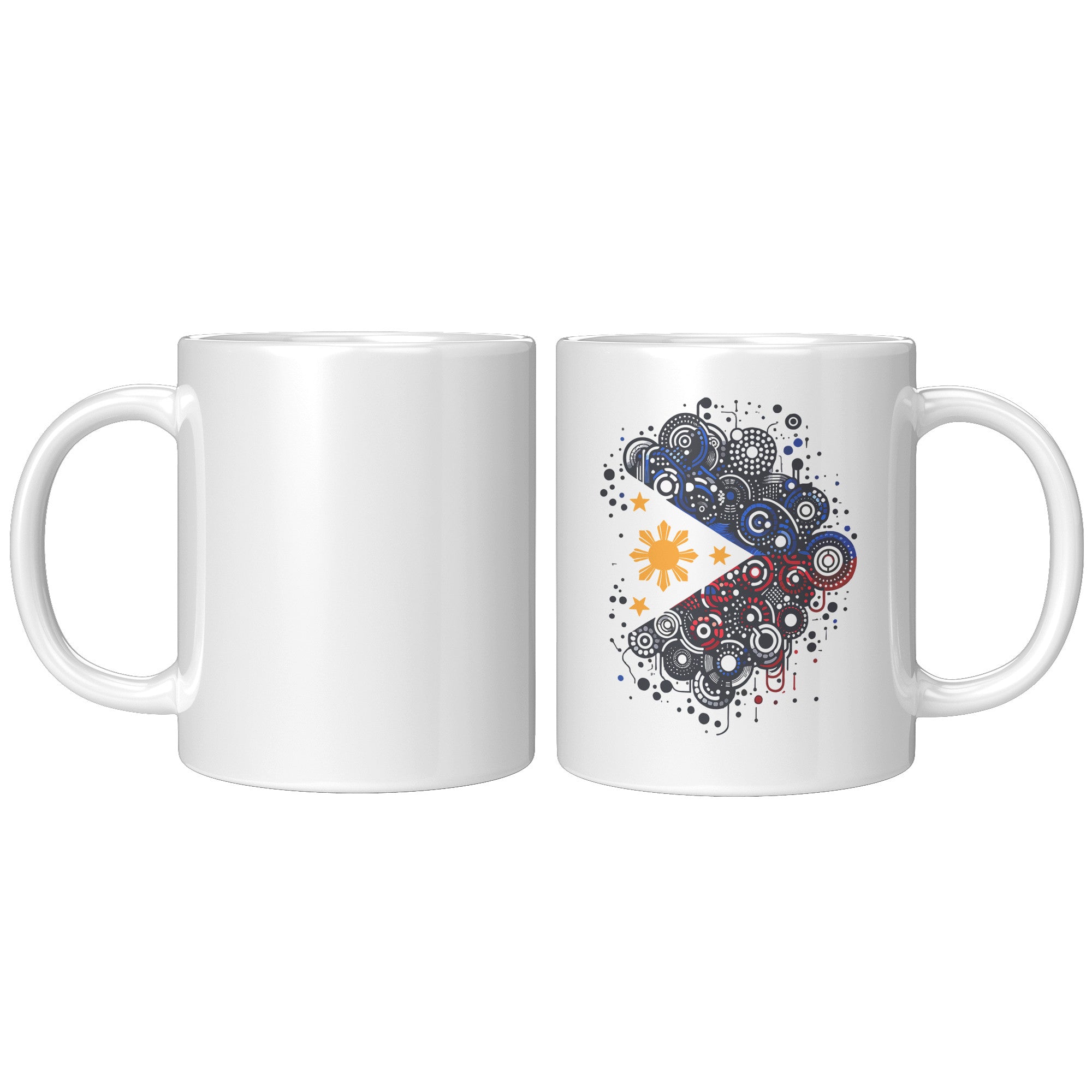 Proudly Pinoy Coffee Mug - Vibrant Filipino Flag Design - Patriotic Gift for Filipinos - Celebrate Heritage with Every Sip!" - D