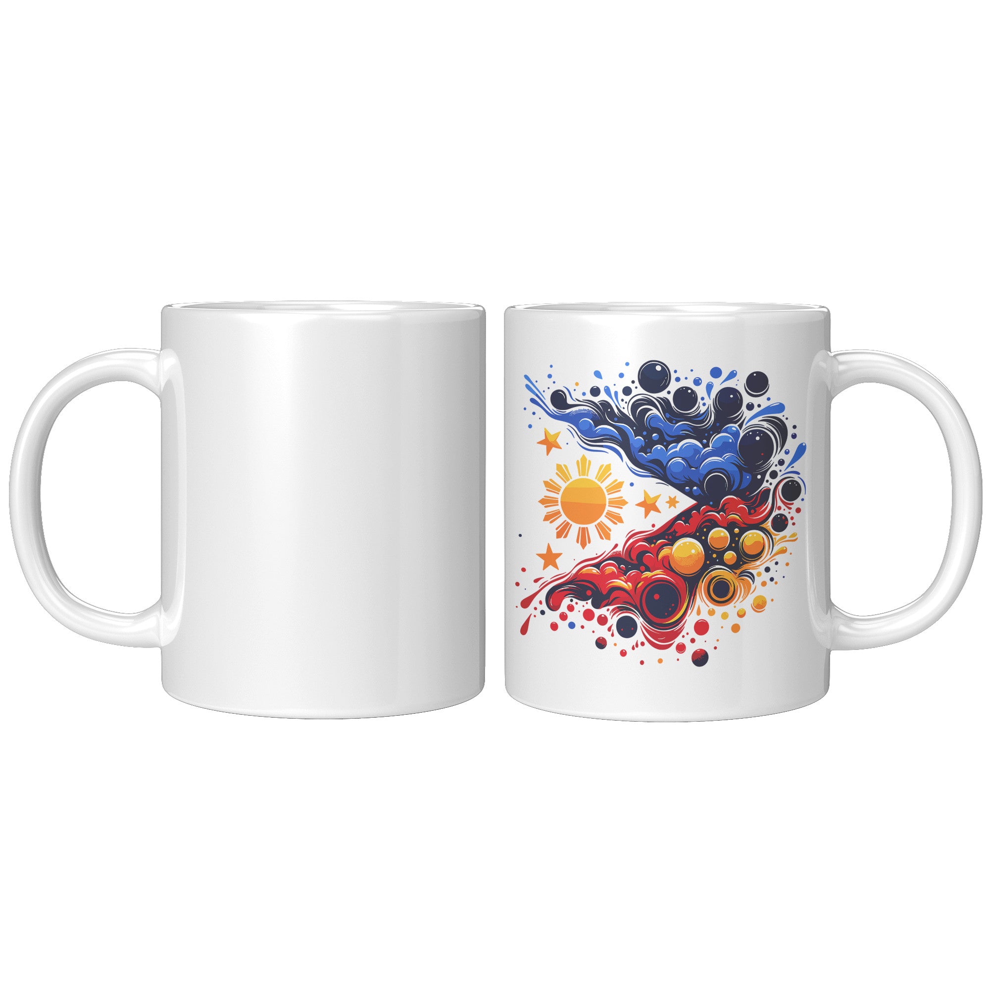 Proudly Pinoy Coffee Mug - Vibrant Filipino Flag Design - Patriotic Gift for Filipinos - Celebrate Heritage with Every Sip!" - I