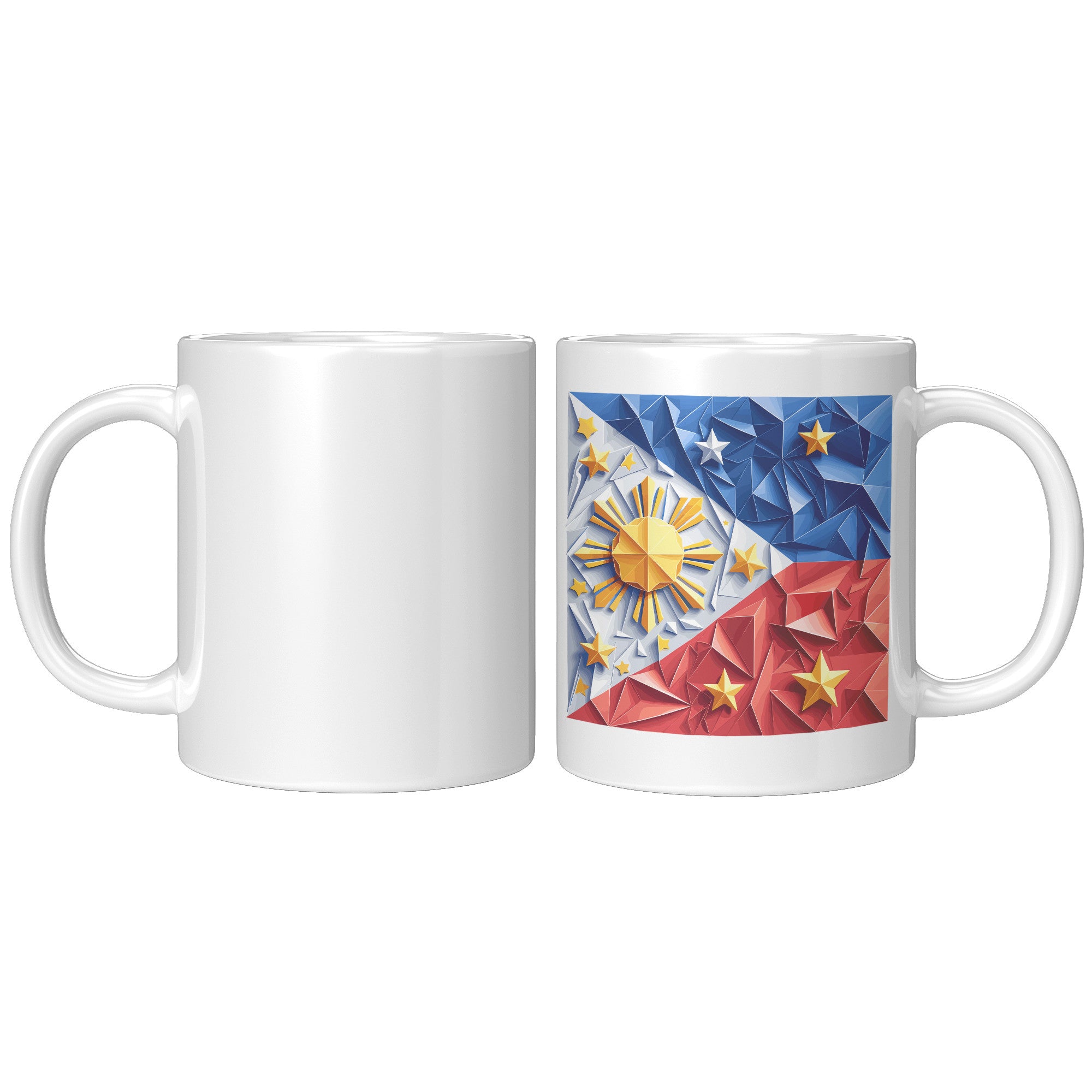 Proudly Pinoy Coffee Mug - Vibrant Filipino Flag Design - Patriotic Gift for Filipinos - Celebrate Heritage with Every Sip!" - N