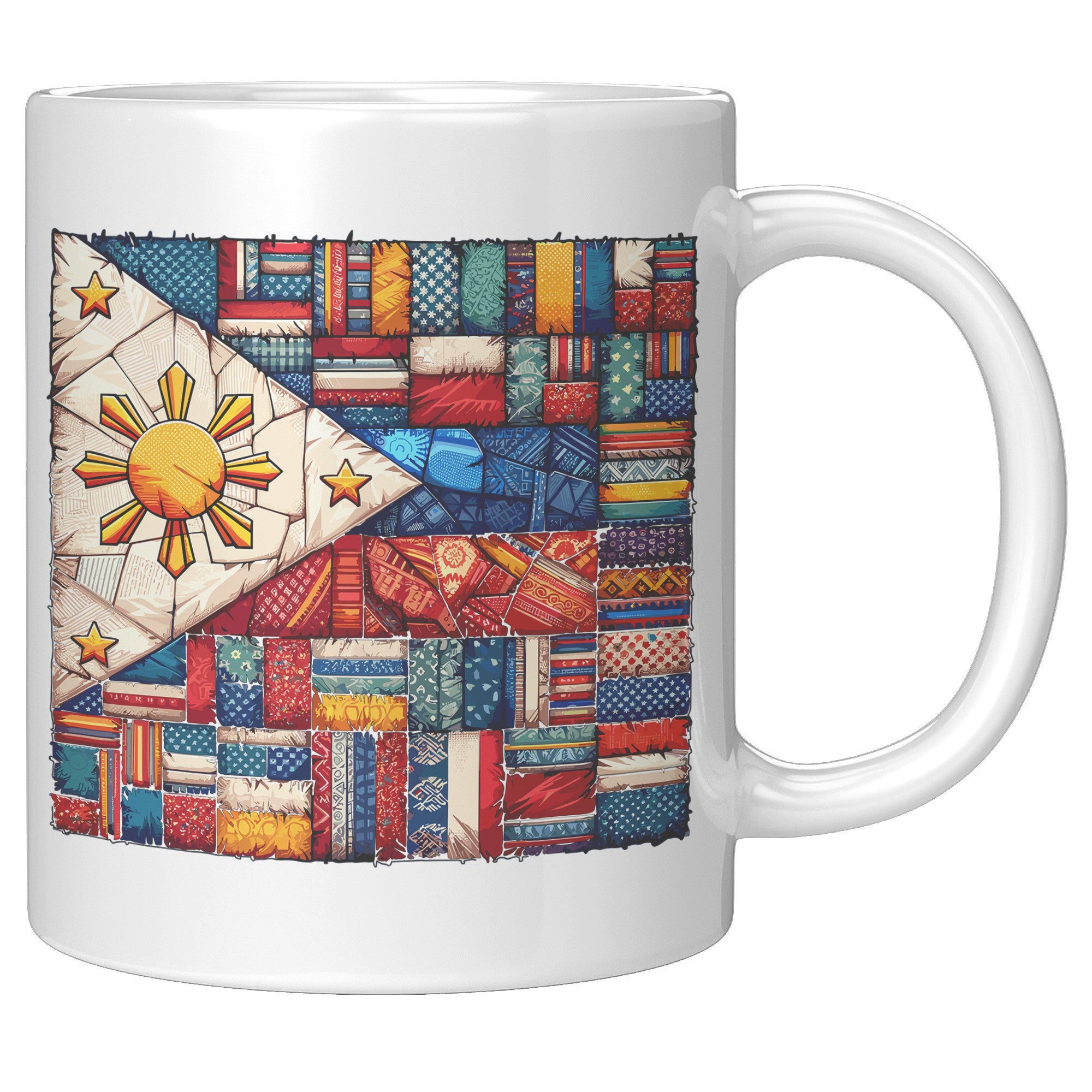 Proudly Pinoy Coffee Mug - Vibrant Filipino Flag Design - Patriotic Gift for Filipinos - Celebrate Heritage with Every Sip!" - G