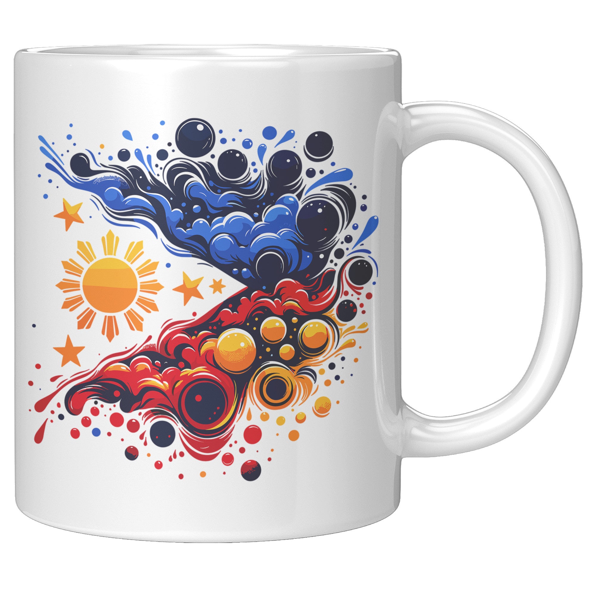 Proudly Pinoy Coffee Mug - Vibrant Filipino Flag Design - Patriotic Gift for Filipinos - Celebrate Heritage with Every Sip!" - I