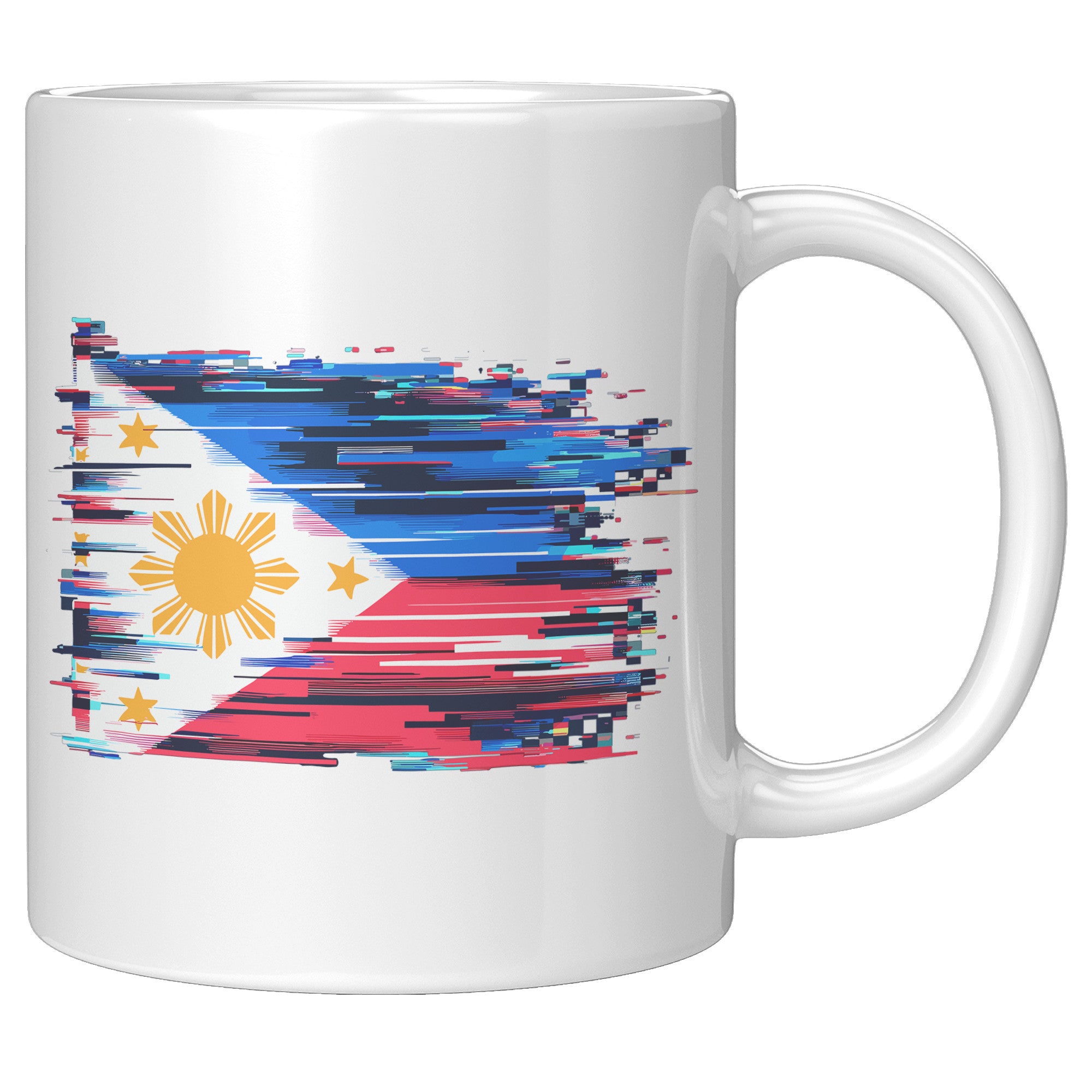 Proudly Pinoy Coffee Mug - Vibrant Filipino Flag Design - Patriotic Gift for Filipinos - Celebrate Heritage with Every Sip!" - M