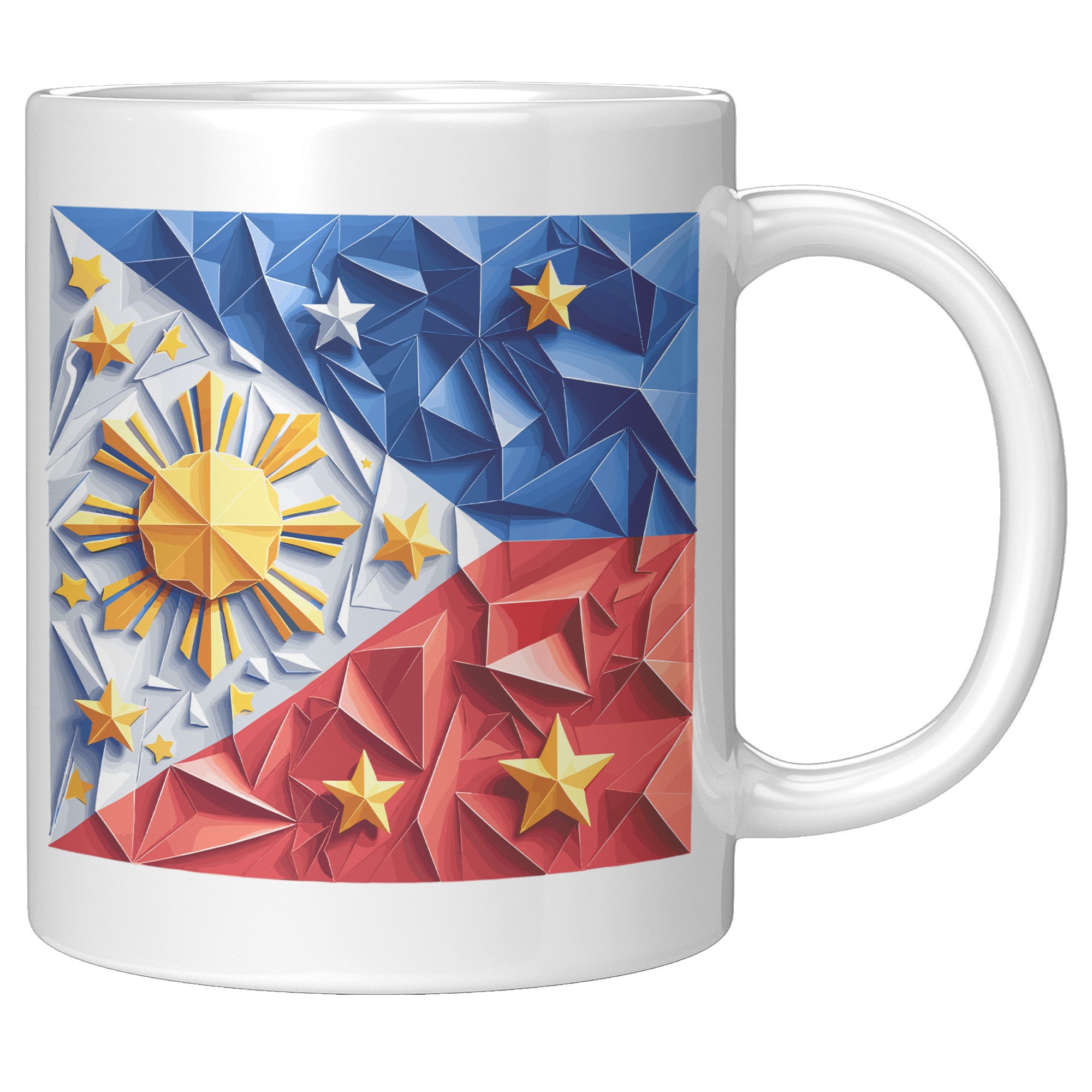 Proudly Pinoy Coffee Mug - Vibrant Filipino Flag Design - Patriotic Gift for Filipinos - Celebrate Heritage with Every Sip!" - N