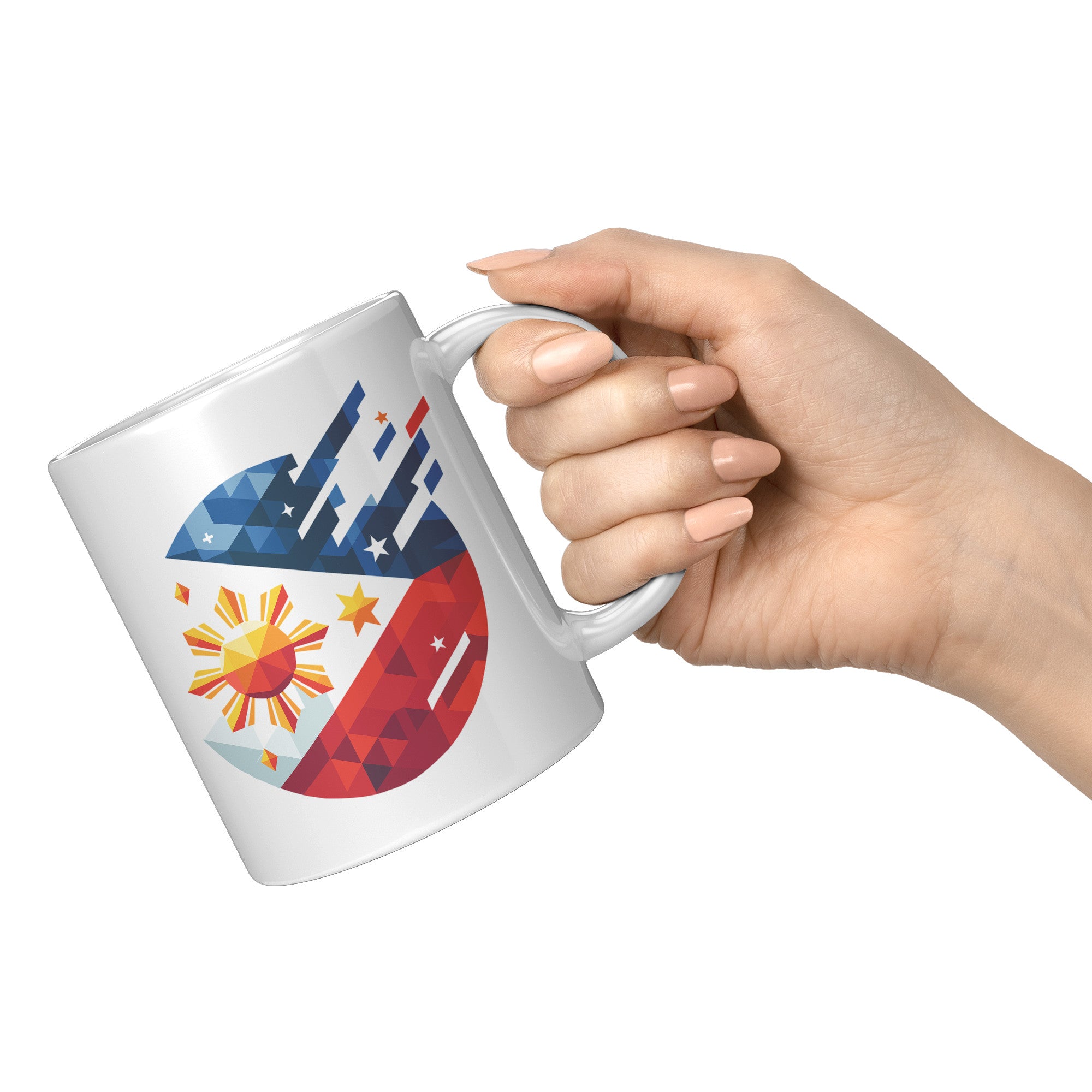 Proudly Pinoy Coffee Mug - Vibrant Filipino Flag Design - Patriotic Gift for Filipinos - Celebrate Heritage with Every Sip!" - B