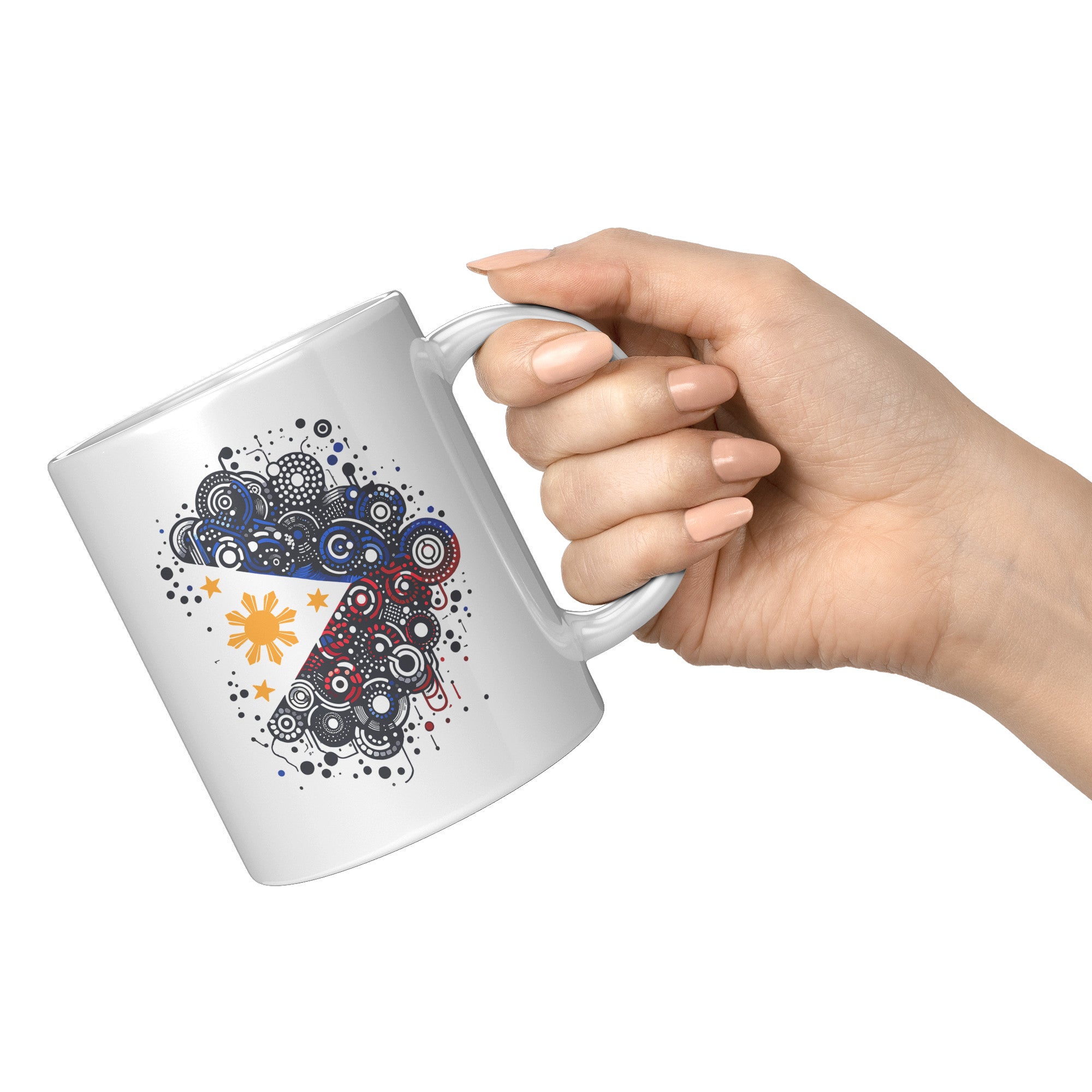 Proudly Pinoy Coffee Mug - Vibrant Filipino Flag Design - Patriotic Gift for Filipinos - Celebrate Heritage with Every Sip!" - D
